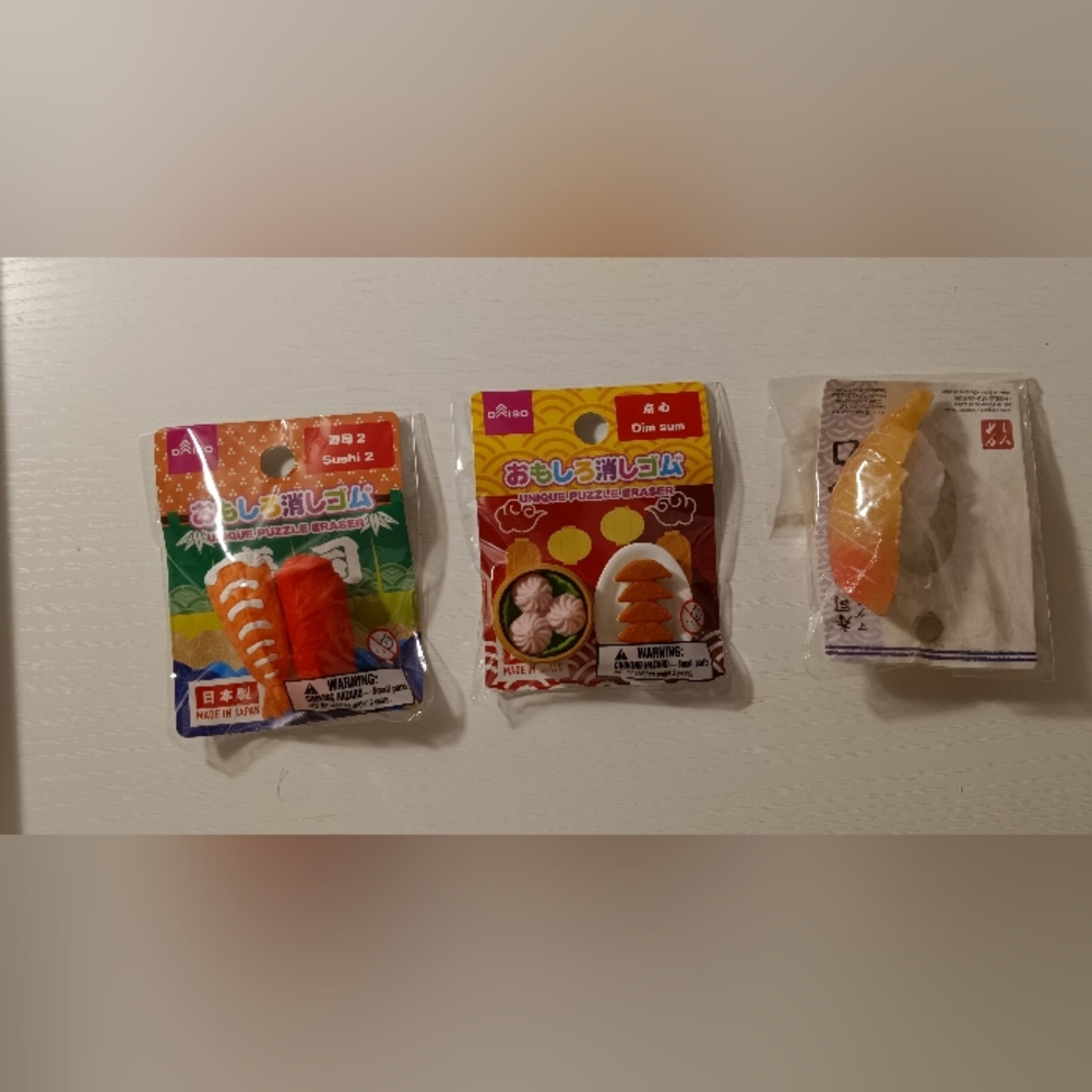 Japanese Chinese Foods Eraser Set